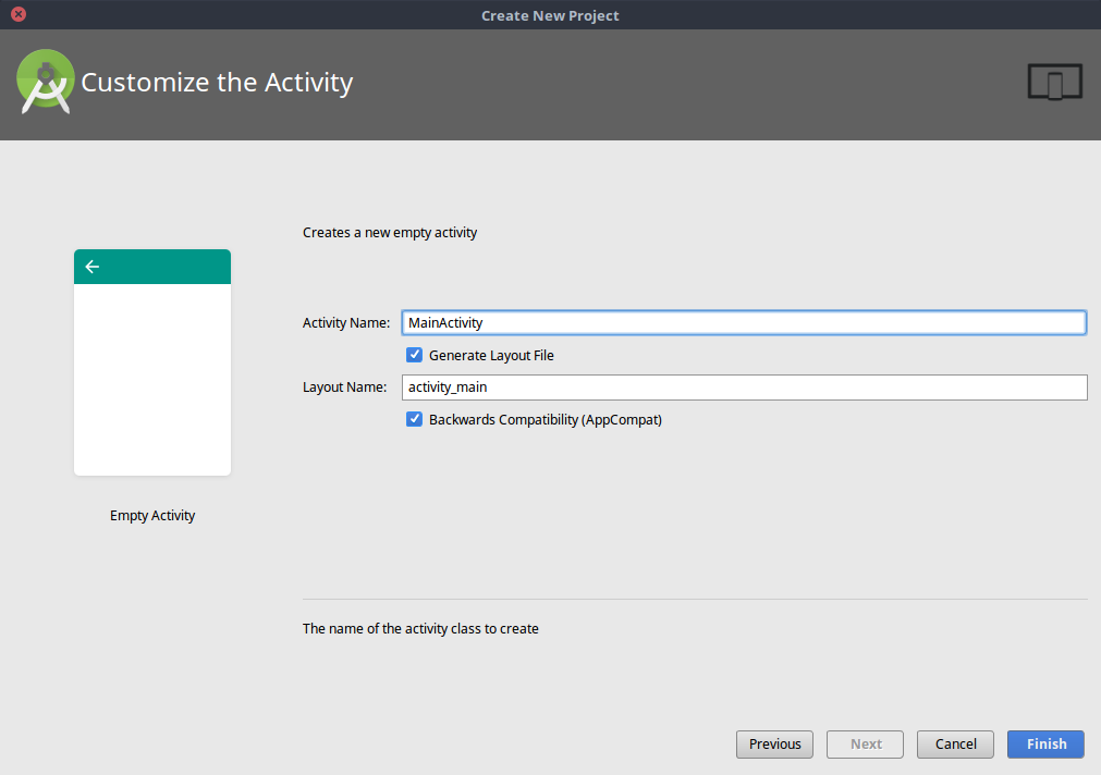 Memberikan nama Activity