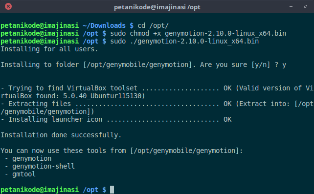 Instalasi Genymotion