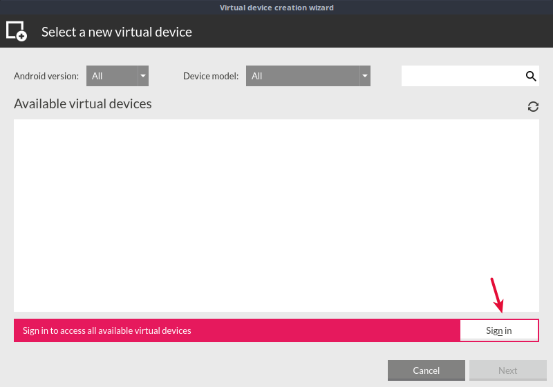 Login akun genymotion
