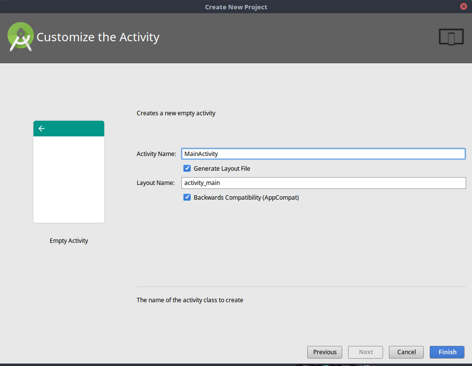 Memberikan nama Activity