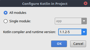 Menentukan versi kompilator kotlin