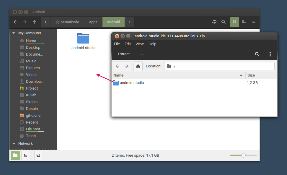 Ekstrak Android Studio