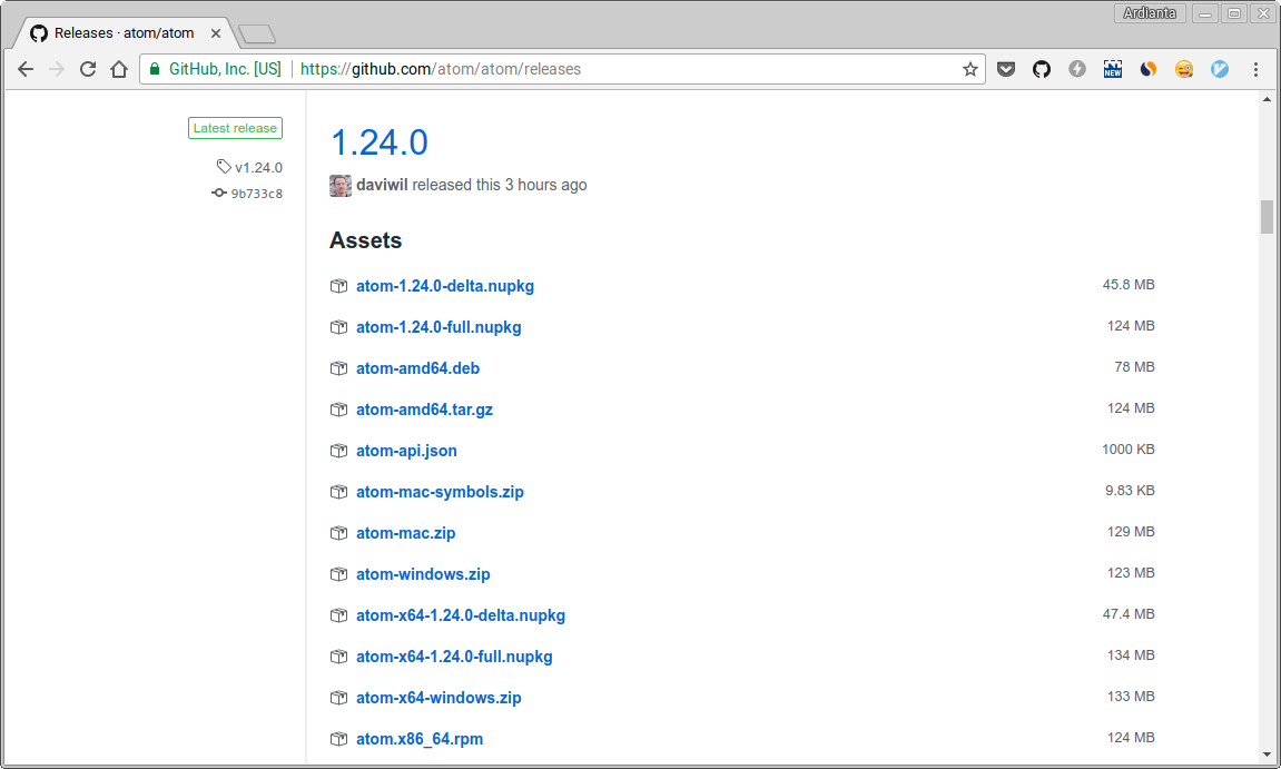 Download Atom dari Github