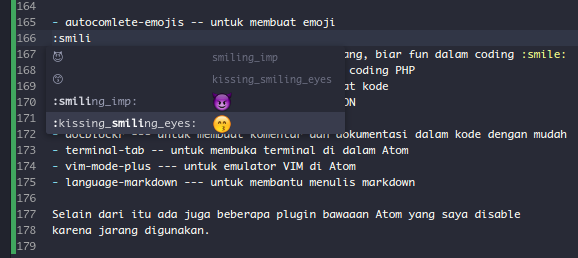 Emoji di Atom