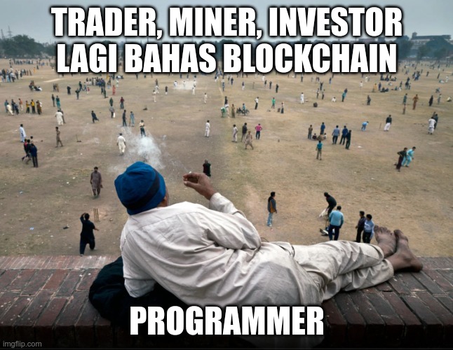 Trader, miner, investor, lagi bahas blockchain