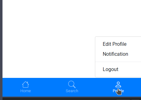 drop down menu navbar