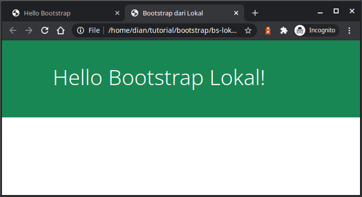 contoh bootstrap lokal