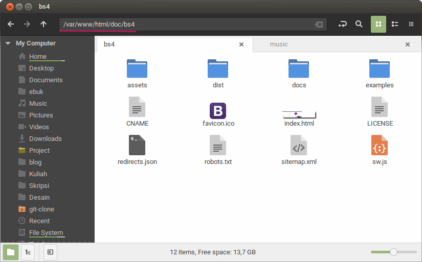 Hasil Kompilasi dokumentasi bootstrap