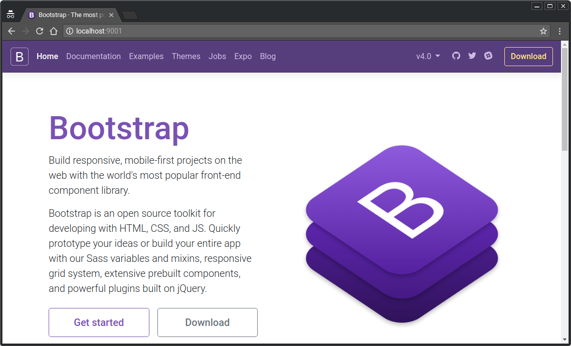Dokumentasi Bootstrap 4 offline
