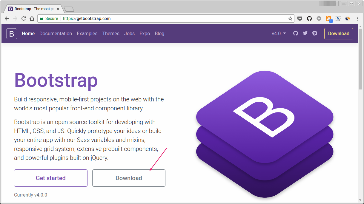 Download Bootstrap 4