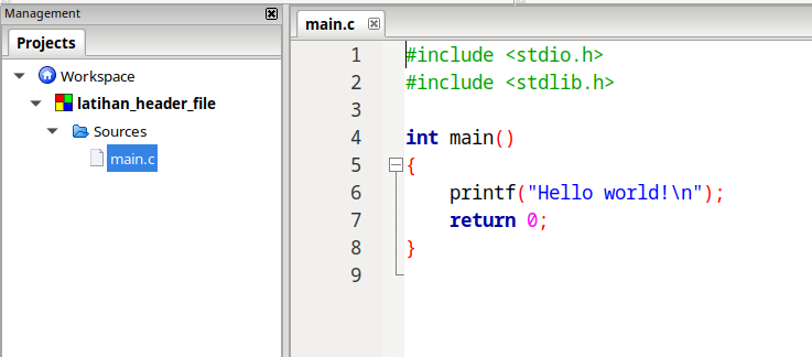 project di codeblocks