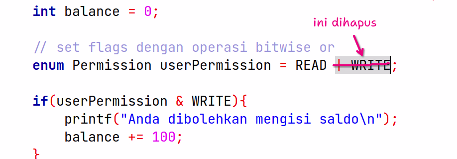 Enum sebagai flag