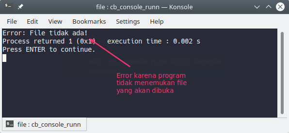 Menjalankan program baca file