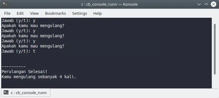 Perulangan while pada C