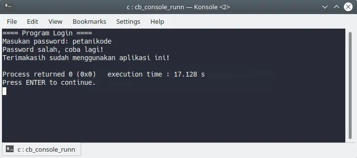 Contoh Program if/else pada C