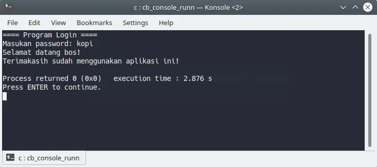 Contoh Program if/else pada C