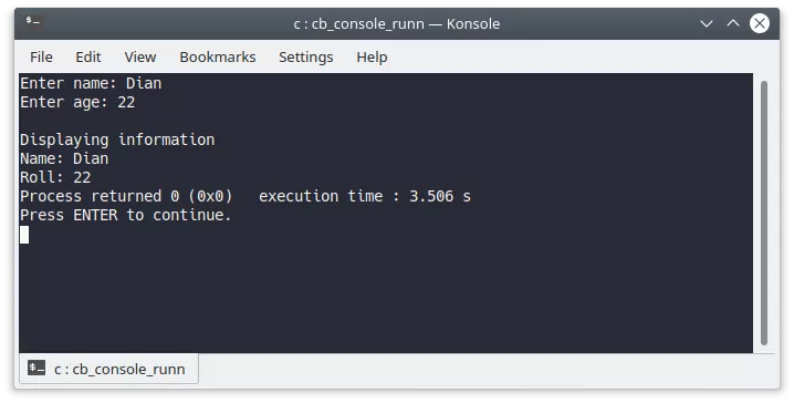 Struct sebagai parameter pada fungsi