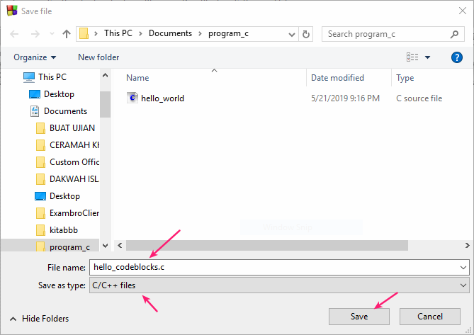 Membuat program C di Codeblocks