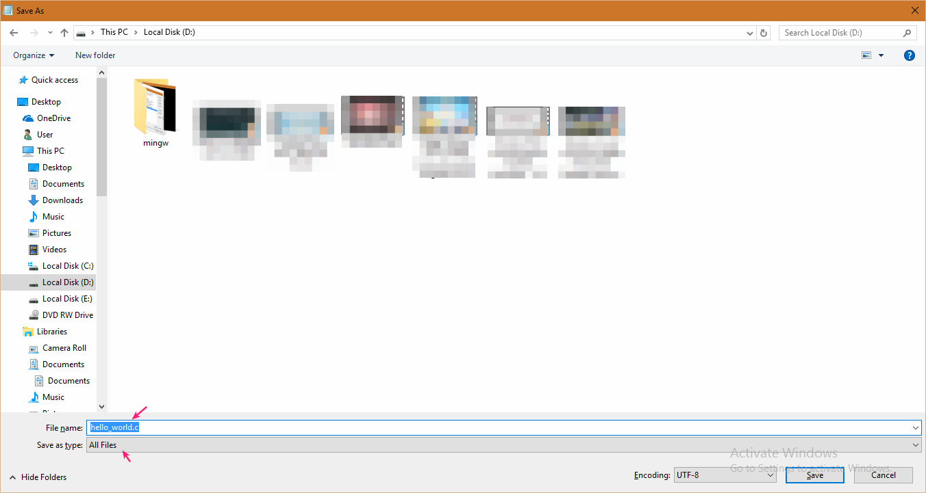 Membuat program c di windows