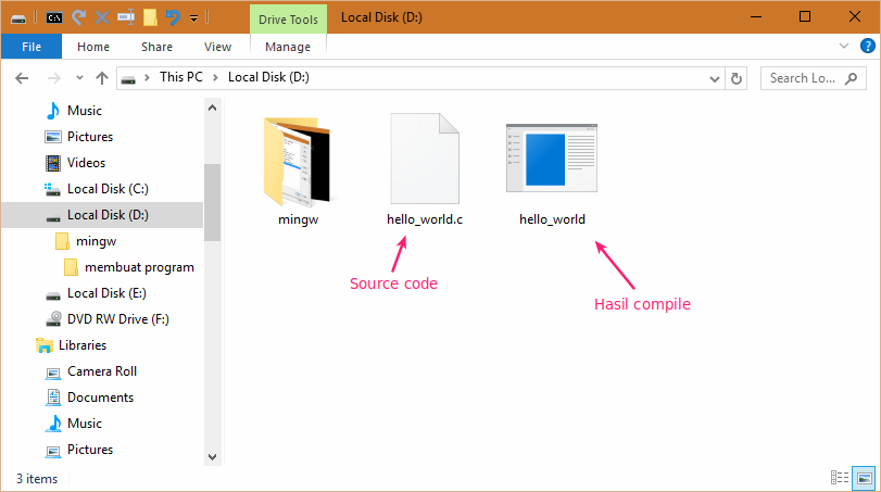 Membuat program c di windows