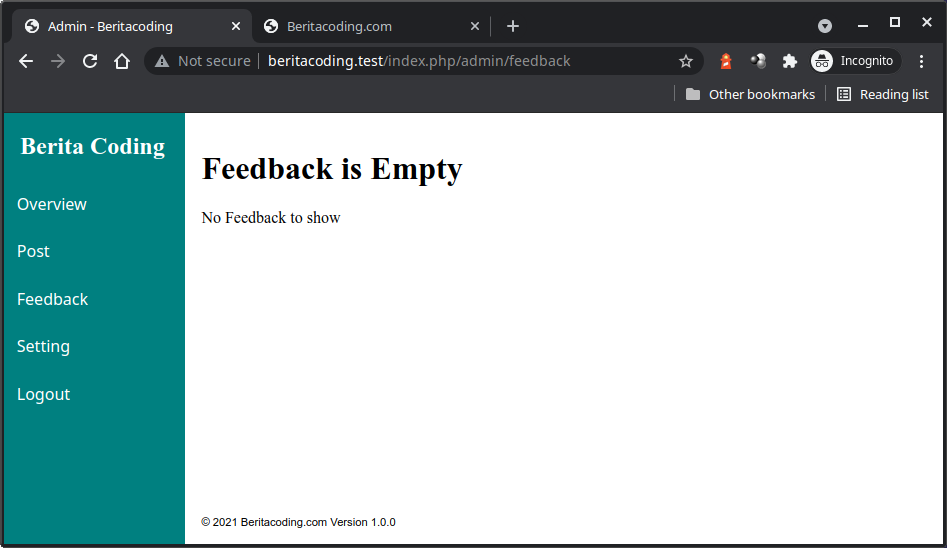 feedback empty