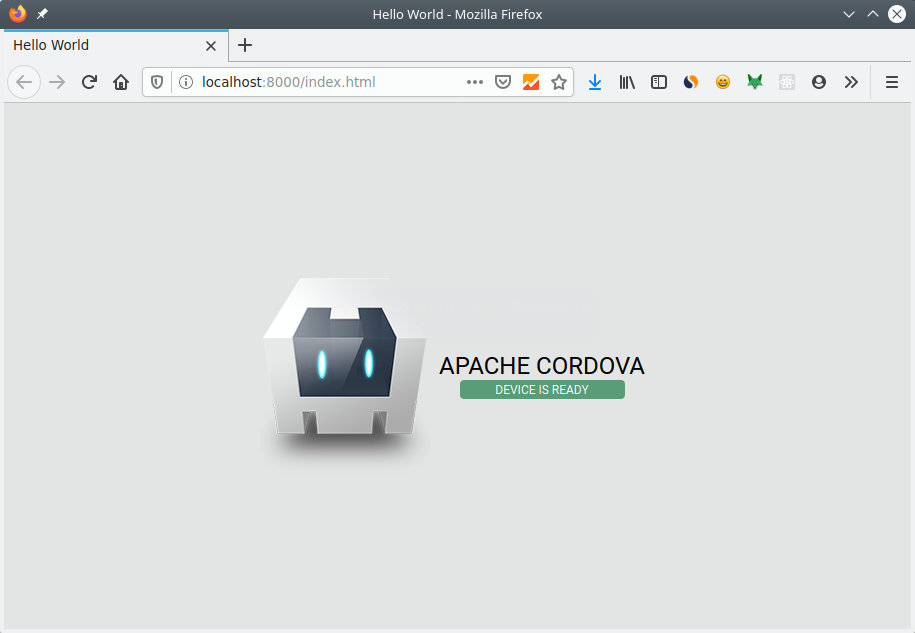 Menjalankan aplikasi cordova di browser