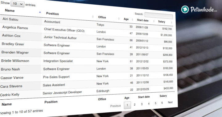 Cara Menggunakan Plug-in Data Tables untuk Membuat Tabel Dinamis