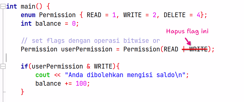 Enum sebagai flag