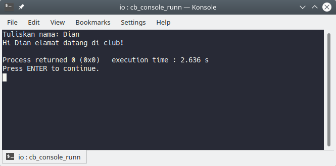 Program input di C++