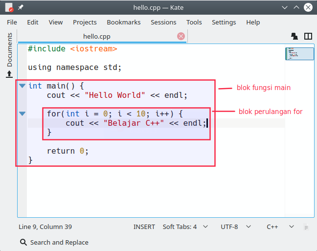 Blok program pada C++