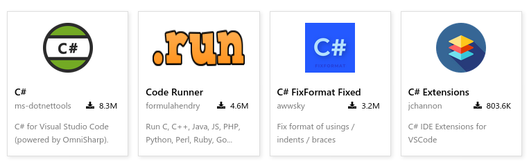 Extension C# di VS Code