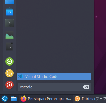 VS Code di Menu