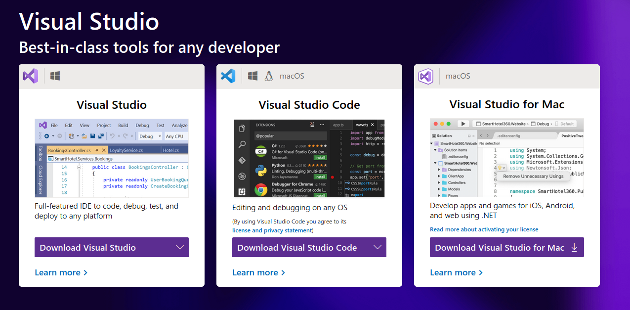 VS Code vs Visual Studio