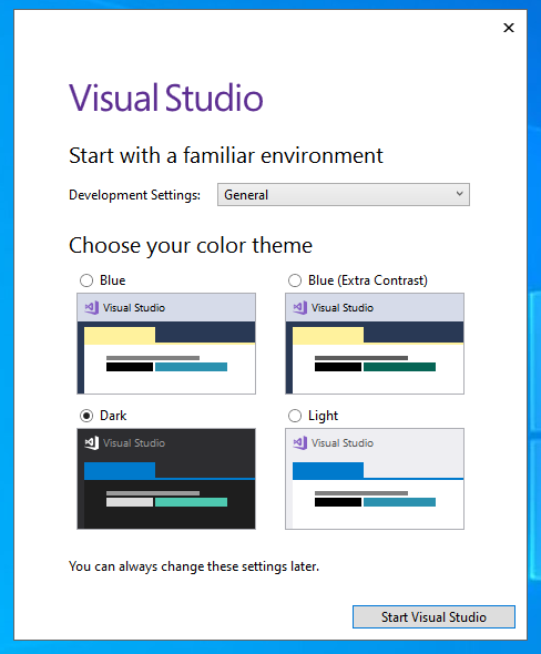 visual studio tema