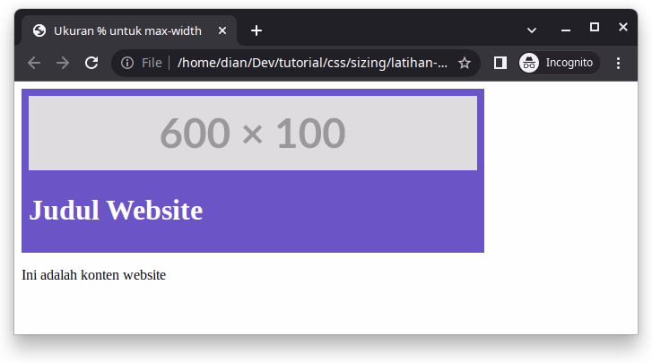 Hasil max width