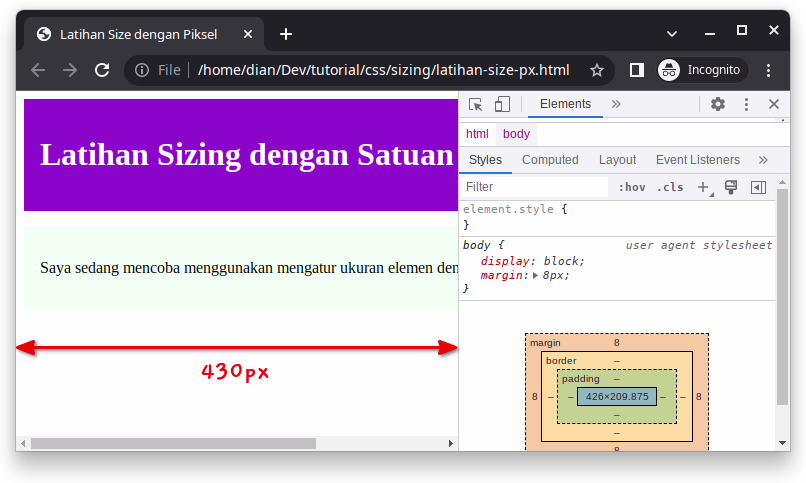 Resize ukuran viewport