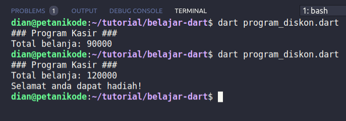 Program percabangan IF