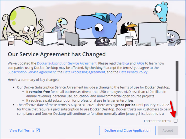 Agreement Docker