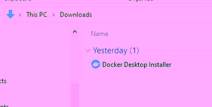 File installer docker