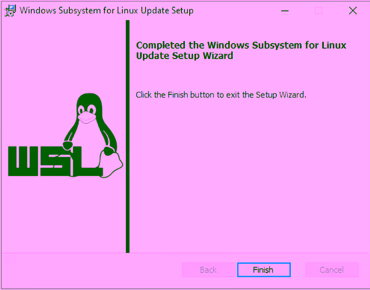 Instalasi WSL 2 finish