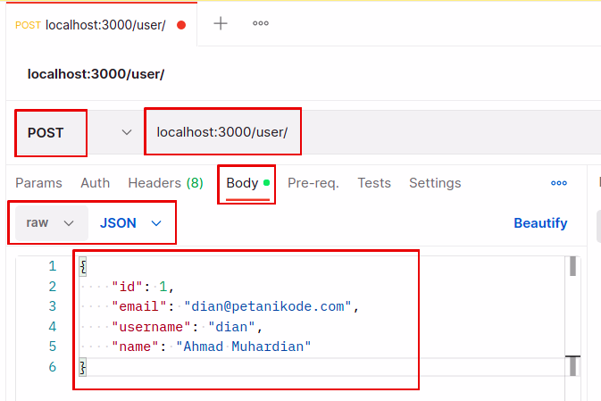 Coba tambah data user