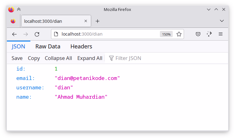 Coba endpoint username