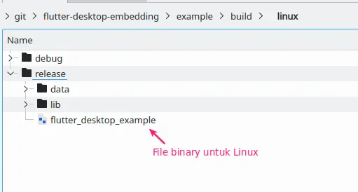 File Binary Aplikasi Desktop Flutter