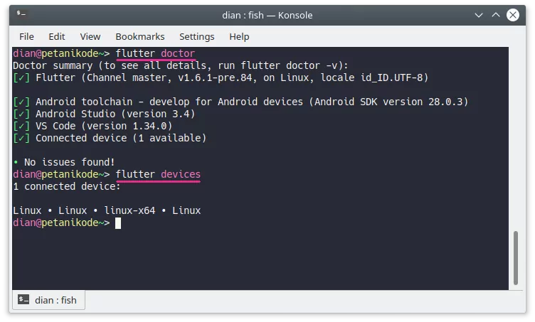 Flutter Device Linux