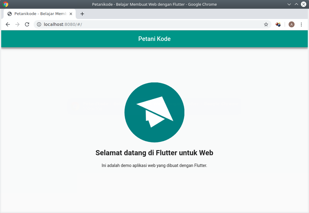 Contoh Aplikasi Web dengan Flutter