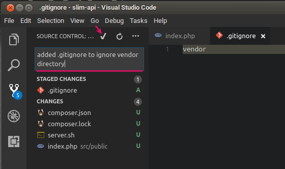 Membuat pesan Commit