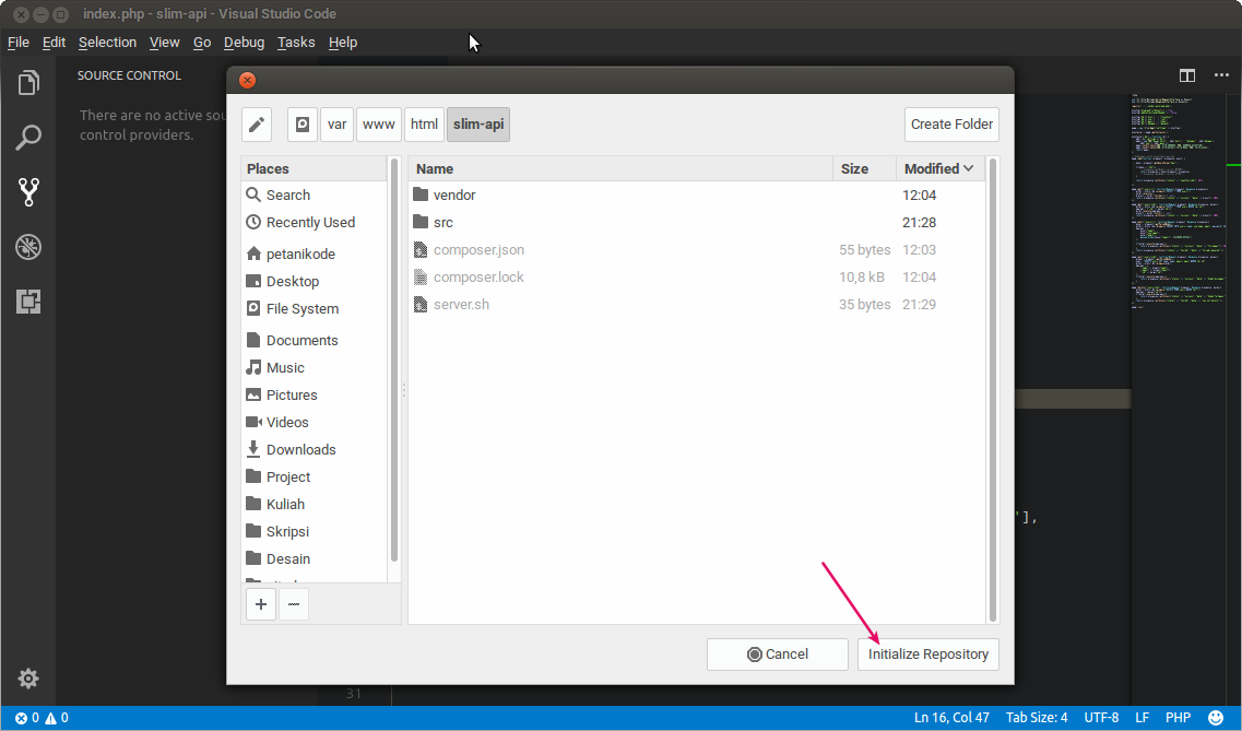 Membuat Repositori Git di VScode