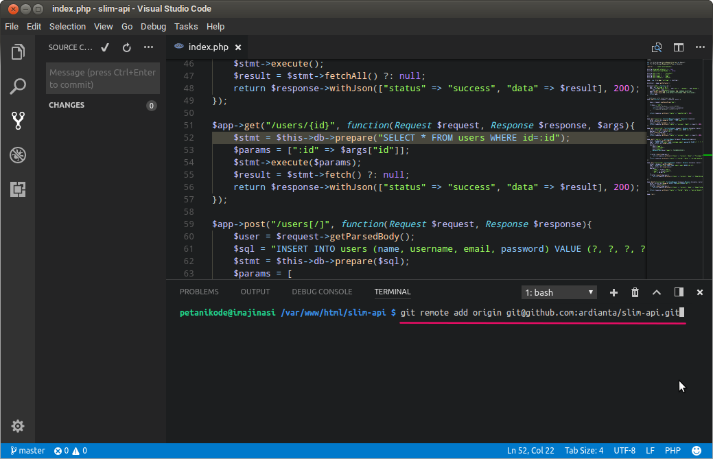 Menambahkan Remote Repositori