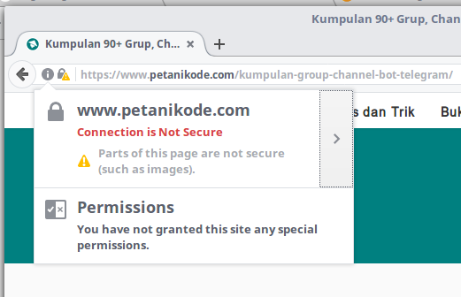 SSL Belum aman