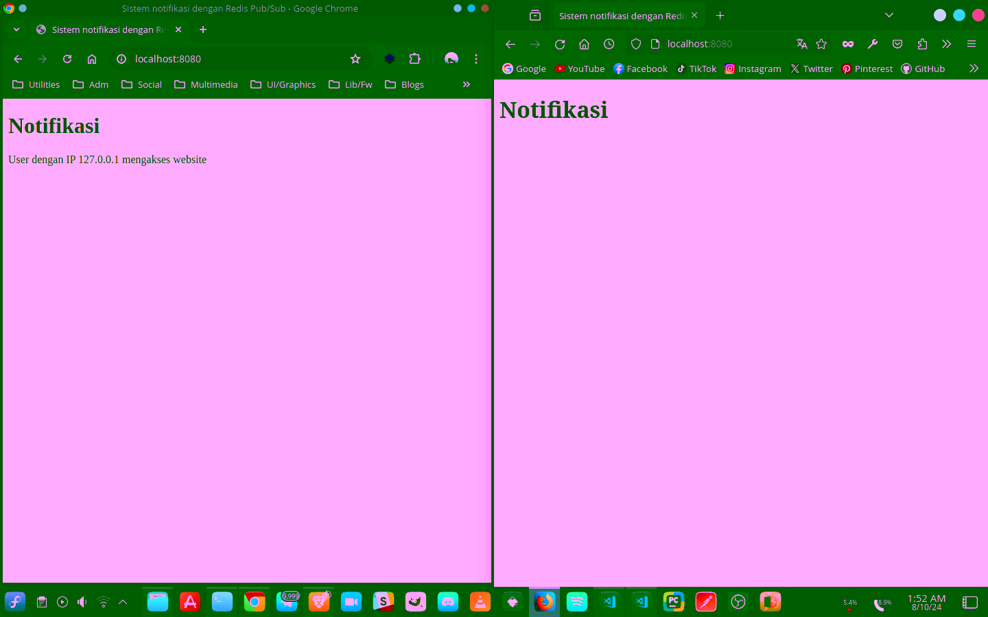 hasil testing aplikasi